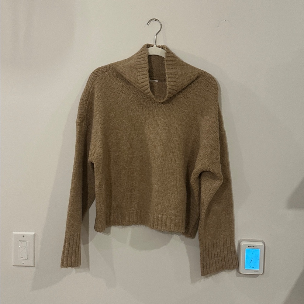 Anthropologie Brown Cowl Neck Sweater